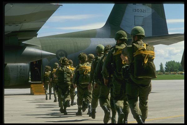 170023 Paratroopers Boarding Hercules C 130 A4 Photo Print