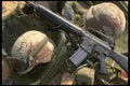 170027 Helmets And Rifle A4 Photo Print