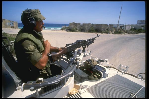 170048 Soldier Patrol, Mogadishu A4 Photo Print