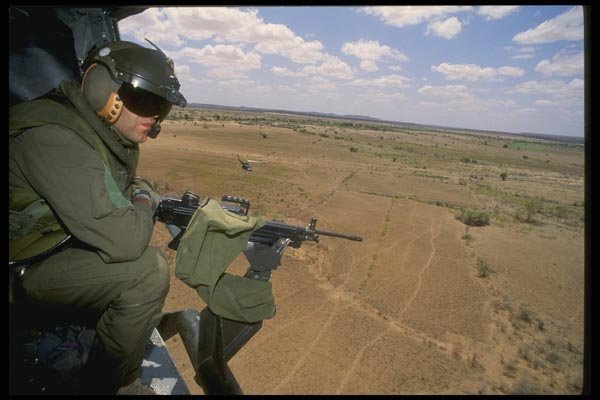 170074 Helicopter Door Gunner, Somalia A4 Photo Print