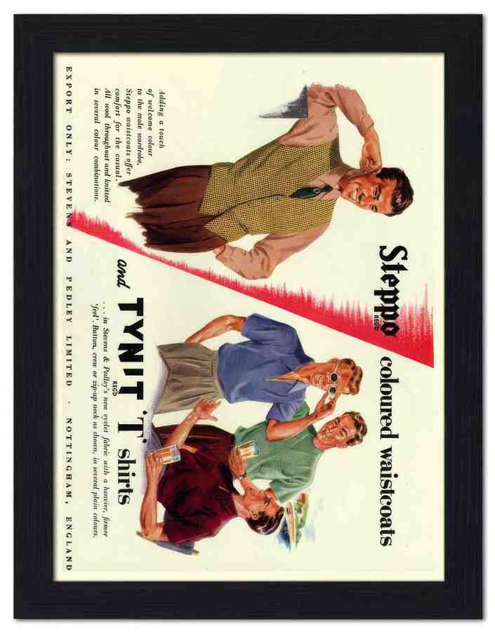 172 steppo tynit tshirt menswear advert 2 Vintage Advert A4 Photo Print