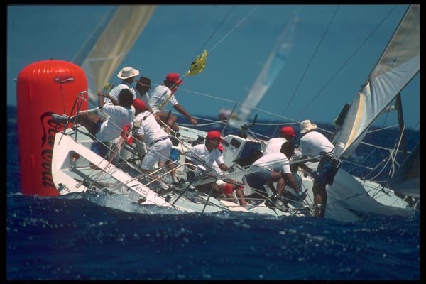 172007 Leward Mark Rounding At The Kenwood Cup, Hawaii, 1990 A4 Photo Print