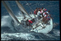 172074 Kropp Duster Blasts Through A Wave Upwind At Antigua Race Week A4 Photo Print
