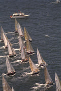 172093 J 24's At The Starting Line, Block Island Race Week A4 Photo Print