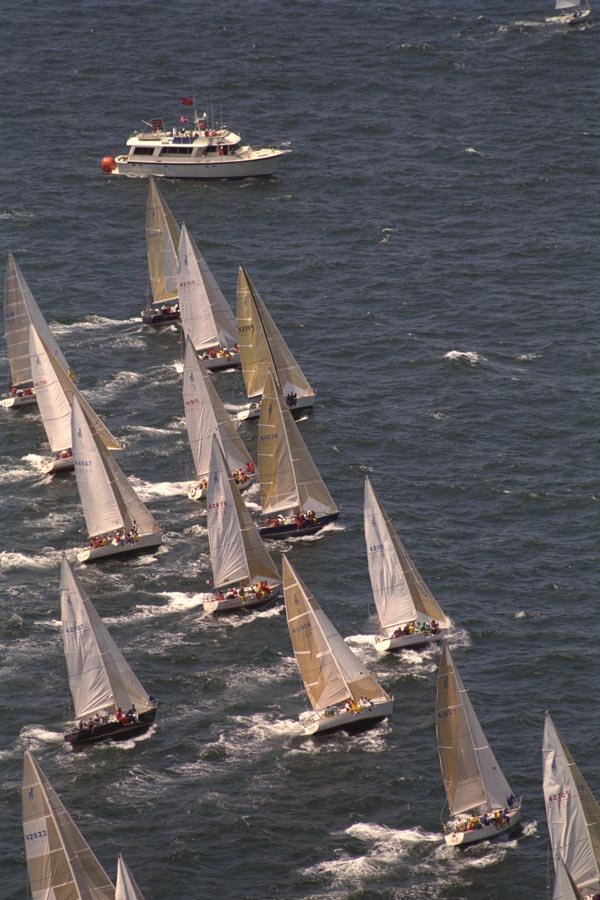 172093 J 24's At The Starting Line, Block Island Race Week A4 Photo Print