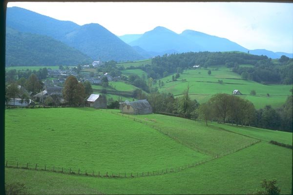 174011 Pyrenean Landscape Near Bagneres De Bigorre A4 Photo Print