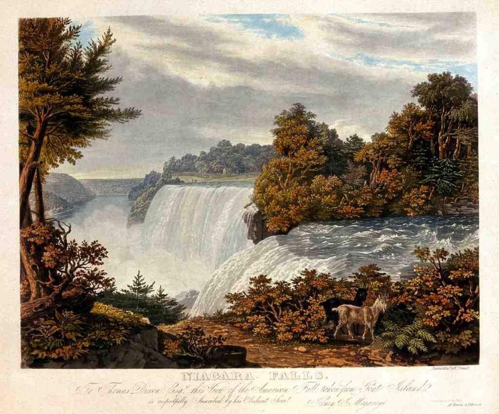 175 Niagara Falls 1829 Vintage A4 Photo Print
