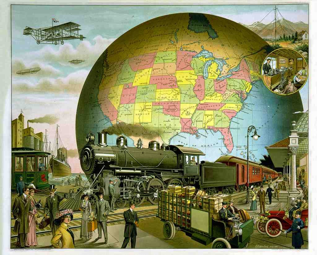 175 Transportation 1910 Vintage A4 Photo Print