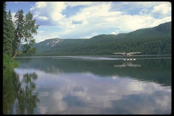 176000 Float Plane On Alaskan Lake A4 Photo Print