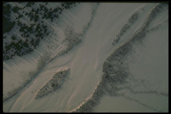 176003 Aerial View, River In The Winter, Alaska A4 Photo Print