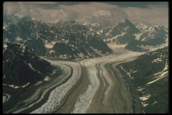 176009 Aerial View Of Ruth Glacier, Alaska A4 Photo Print