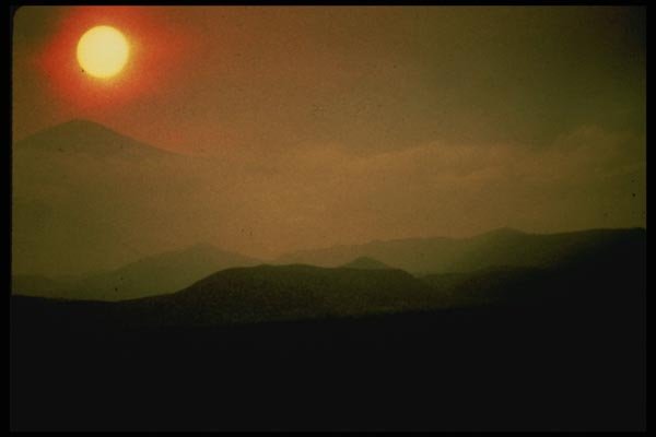 176017 Sunset Over The Cascades From Eastern Oregon A4 Photo Print