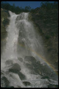 176024 Waterfall Near Juneau, Alaska A4 Photo Print