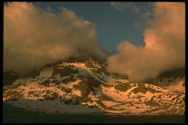 176065 Sunset Over Mt. Banner, California A4 Photo Print