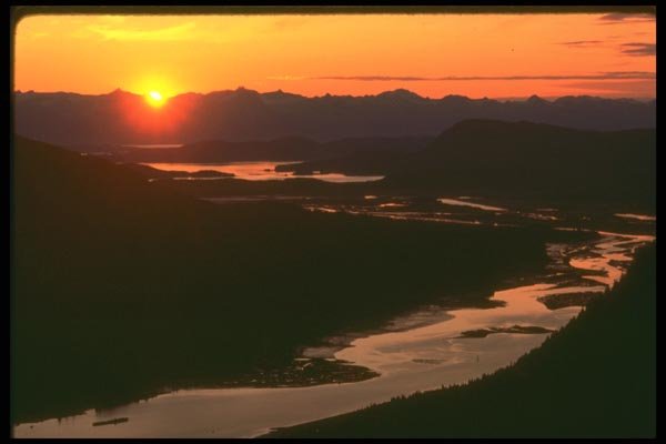 176083 Sunset Over The Gastineau Channel, Alaska A4 Photo Print