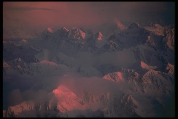 176096 Chugach Mountain Sunset, Alaska A4 Photo Print