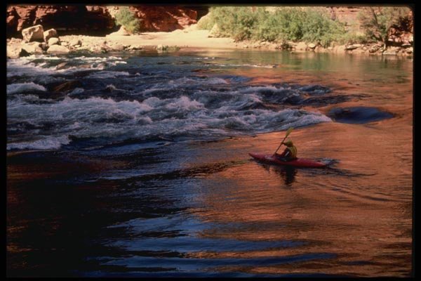 177001 Kayaker, Colorado River A4 Photo Print