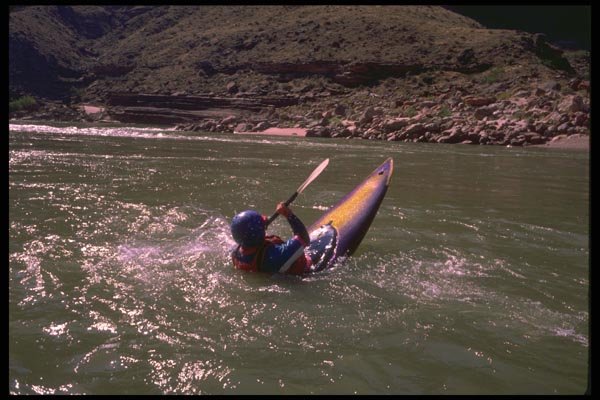 177012 Kayaker In squirt Boat, Grand Canyon A4 Photo Print