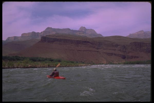 177014 Kayaker Near Parshant Canyon, Colorado River A4 Photo Print