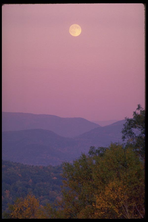 178000 Full Moon At Dusk A4 Photo Print