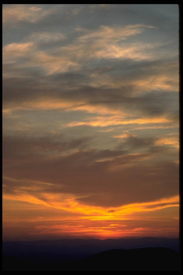 178004 Clouds With Red Sunset A4 Photo Print