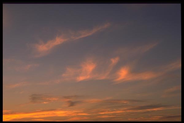 178011 Clouds With Yellow orange Sunset A4 Photo Print