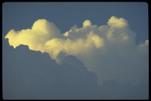 178017 Puffy White Clouds A4 Photo Print
