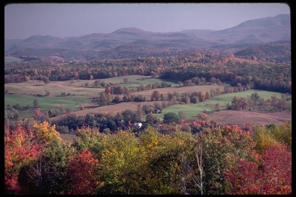 178019 View Of Valley During Fall A4 Photo Print