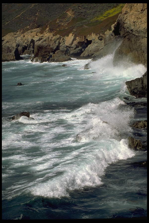178042 Breakers At Big Sur, California A4 Photo Print