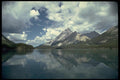 178073 Lake With Mountains And Clouds A4 Photo Print
