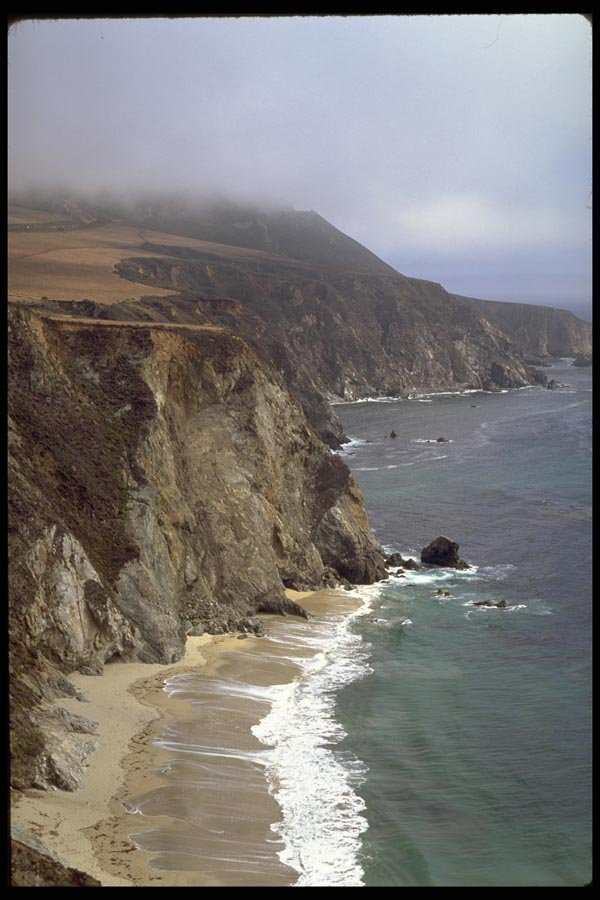 178074 Calm Surf At Big Sur A4 Photo Print