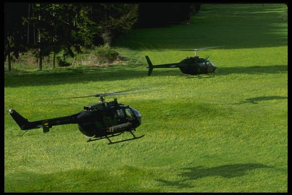179003 BK 105 (left); Kiowa (right) A4 Photo Print