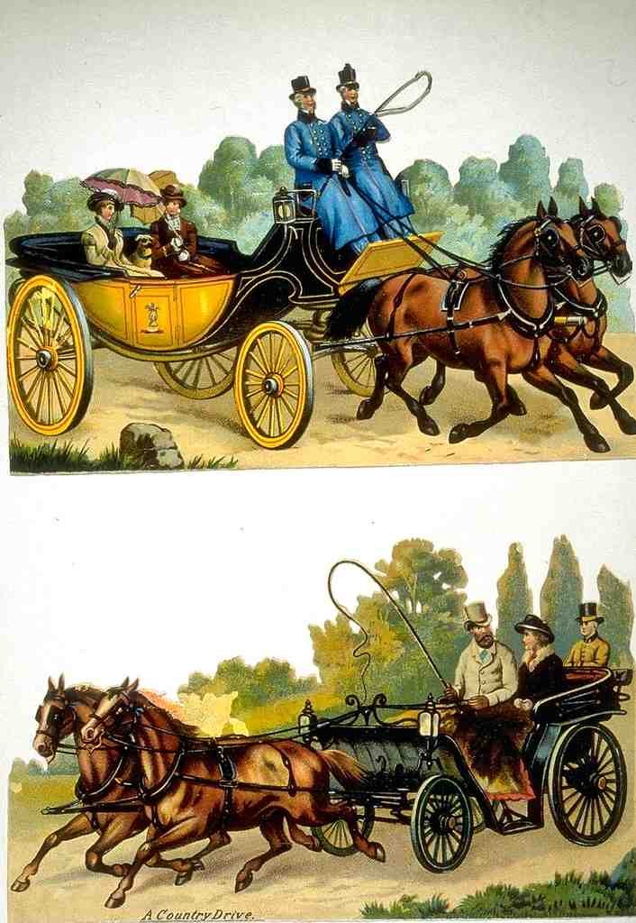 180 Two Coach Scraps Vintage A4 Photo Print