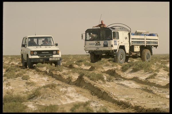 180019 UN Land Cruiser And Utility Truck A4 Photo Print