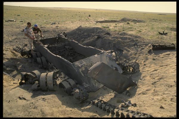 180036 Bombed out Russian Tank, Croatia A4 Photo Print