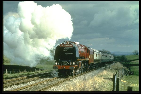 182002 Stanier Pacific No. 46229 Attacks The Grade At Giggleswick A4 Photo Print