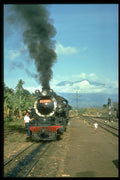 182030 Extinct Volcanoes Form The Backdrop At Cibatu, Java A4 Photo Print