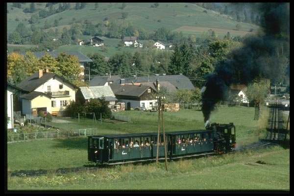 182040 The Schneeberg Rack Train Leaves Puchberg, Austria A4 Photo Print