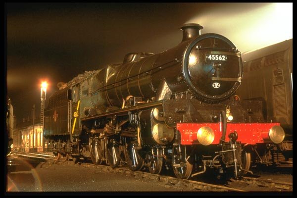 182046 No. 45562 Is Idle In The Small Hours At Normanton, Yorkshire A4 Photo Print