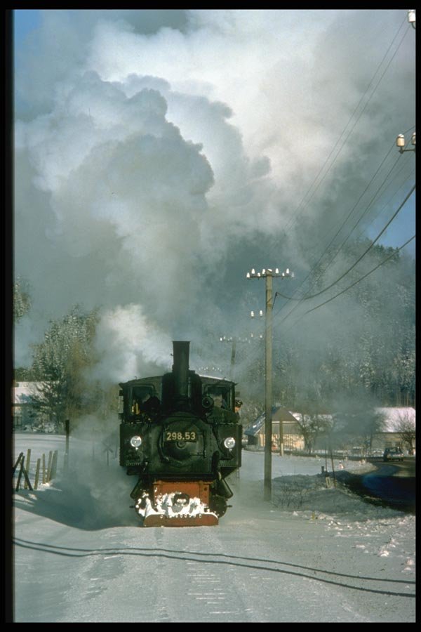 182062 Fresh Snow Covers Thetracks As No. 298.53 Heads For Klaus A4 Photo Print