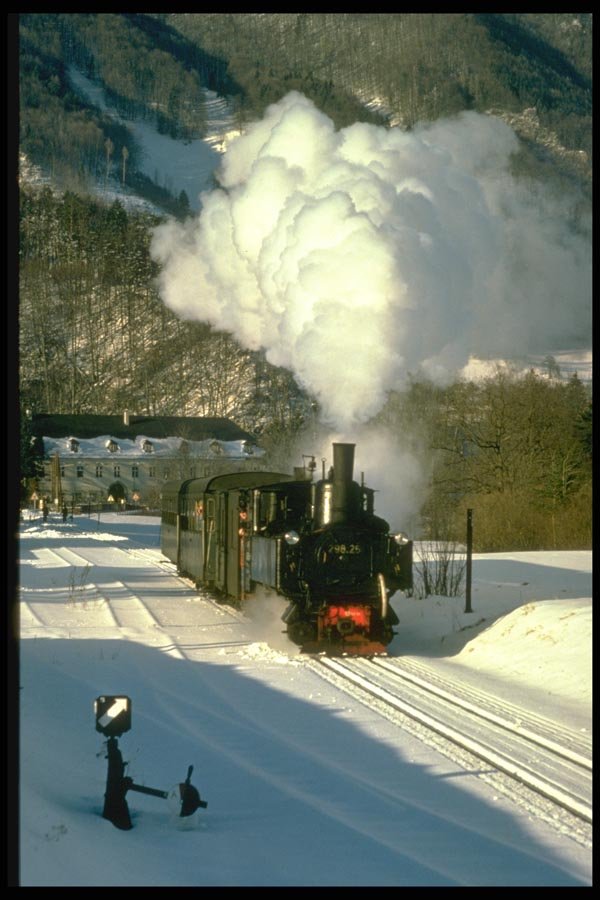 182080 298.25 Leaves Leonstein With A Train For Molin A4 Photo Print