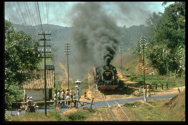 182095 Scene At Road Crossing In Java As No. CC5003 Heads For Bandung A4 Photo Print