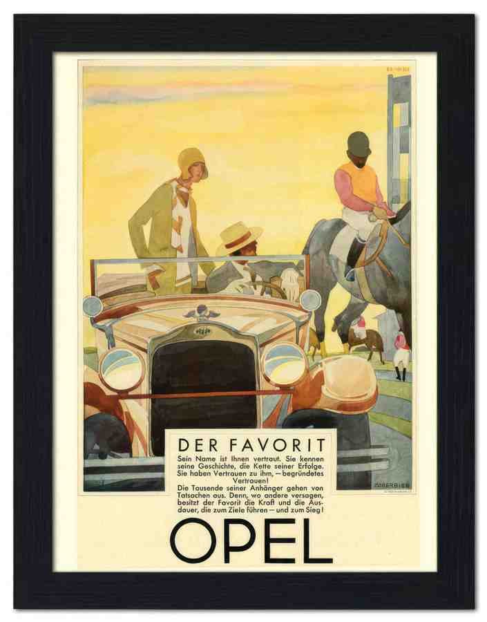 1827 opel german 1929 2 Vintage Advert A4 Photo Print