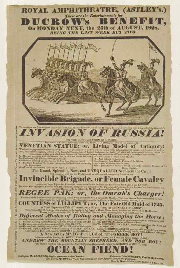 1828 victorian invasion war of russia theatre programme 160401 A4 Photo Print