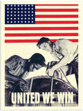 184 united we win war poster 1940s 2 Vintage Advert A4 Photo Print