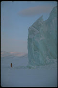 184004 Explorer And Iceberg, Ellesmere Island, N.W.T. A4 Photo Print