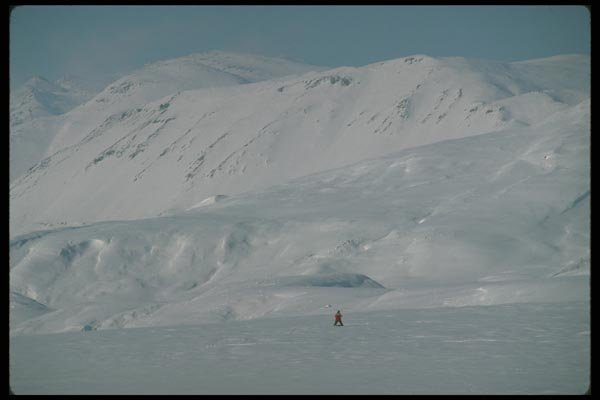 184029 Ice And Mountain, Baffin Island, N.W.T. A4 Photo Print