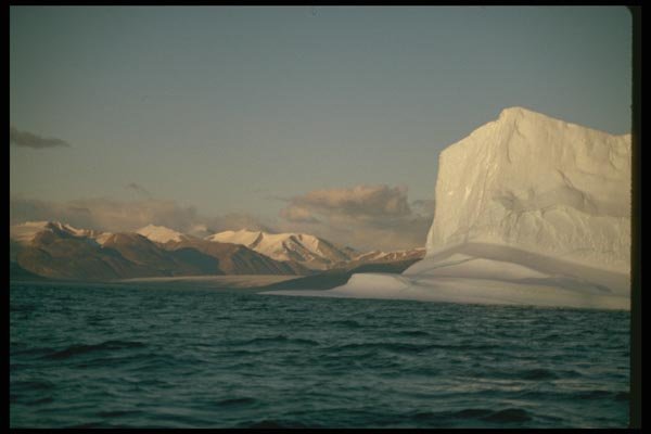 184049 Iceberg And Mountains, N.W.T. A4 Photo Print