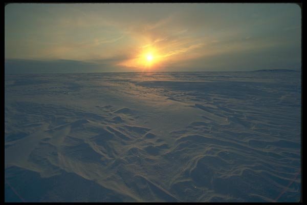 184056 Sea Ice And Sunset A4 Photo Print