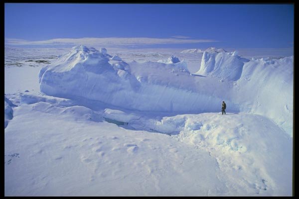 184072 Person And Iceberg, N.W.T. A4 Photo Print